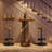 Round Bar Table Set, Farmhouse  Home Bar with 2 barstools