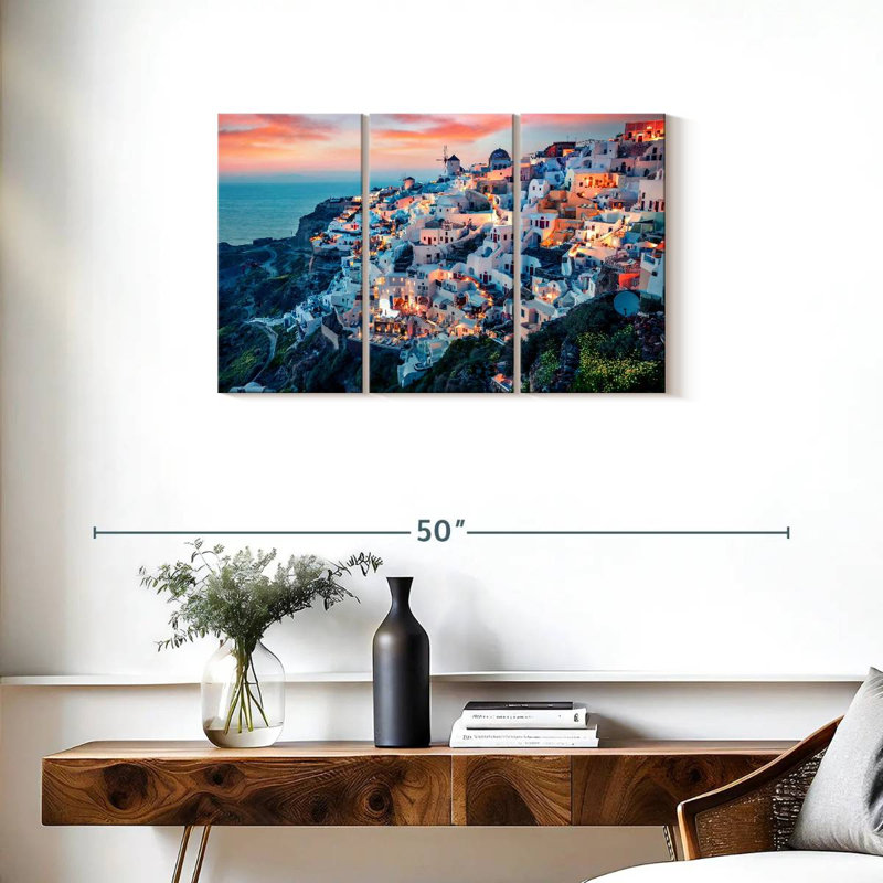 Sebbie Famous Oia Village, 20" H x 33" W