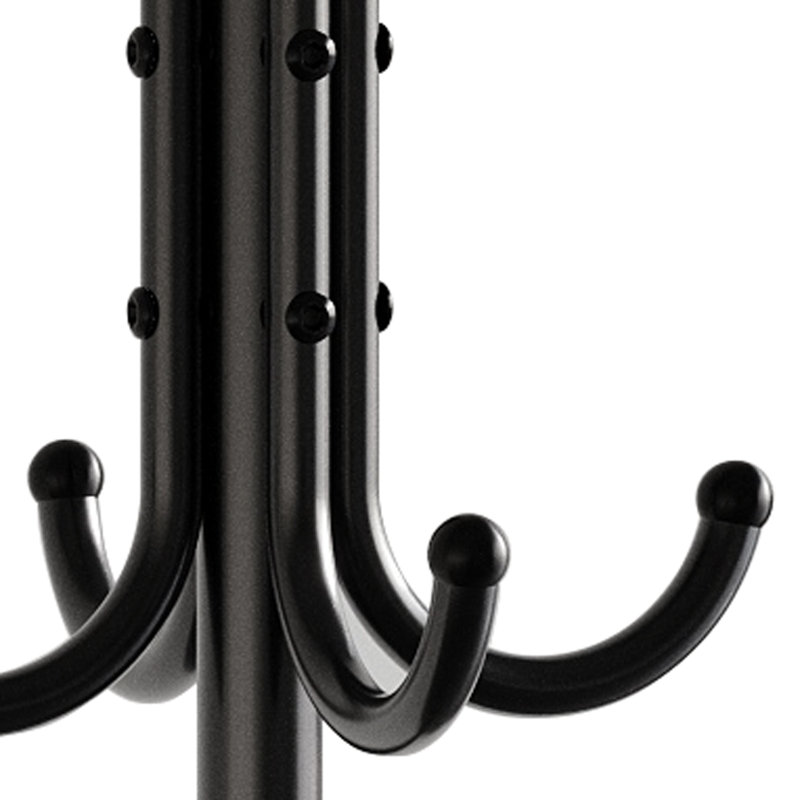 Porte-manteau autoportant en métal noir, Noir