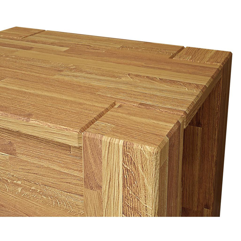Strathaven 45cm W Solid Wood Bedside Table, Oil