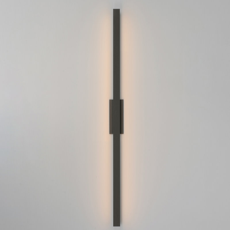 Fixation murale extérieure Alumilux, Bronze architectural, H 96 po x l 4,75 po x P 3 po