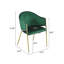 Chaise rembourrée avec accoudoirs (ensemble de 2)