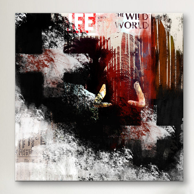 Albree Modern The Wild World, impression sur toile, H 18 po x l 18 po x P 1,5 po, Toile avec cadre flottant noir