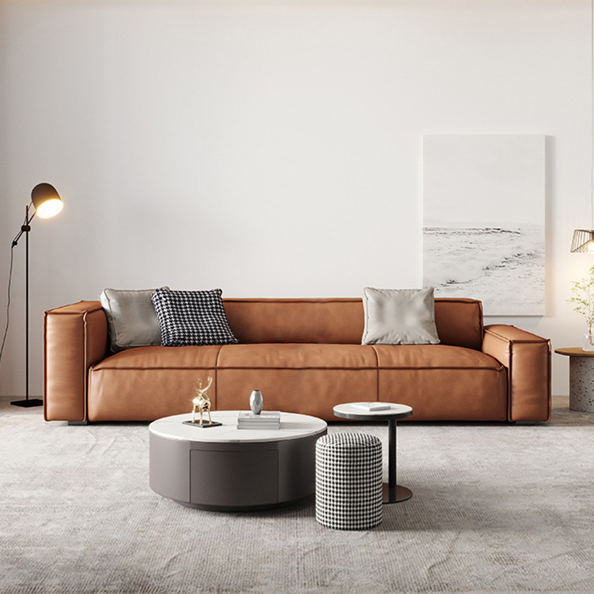 Lucine Leather Sofa 82