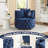 Blue Velvet Swivel Chair