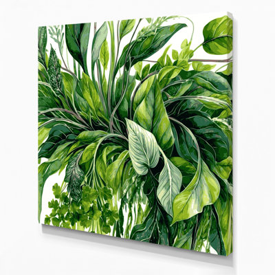 Art mural sur toile vert