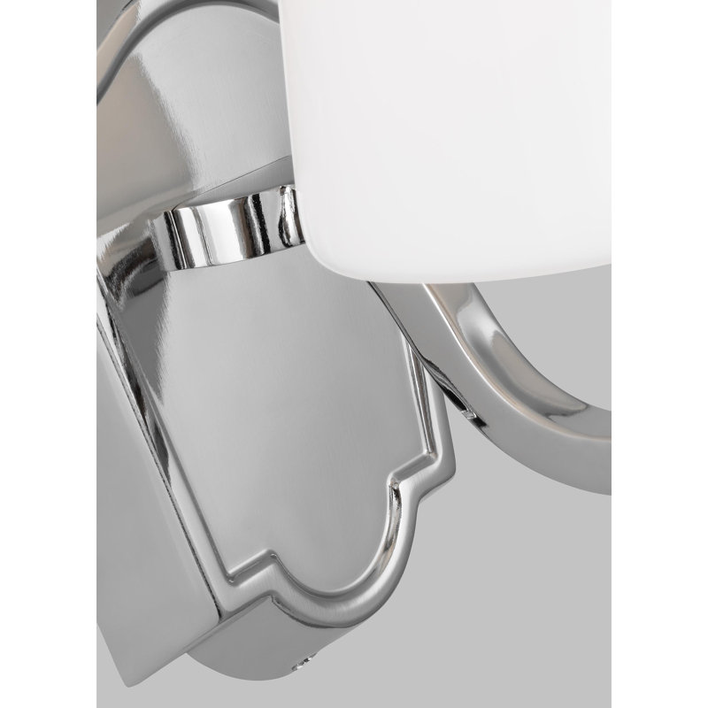 Paisley Polished Nickel Direct Wired 9.75" Vanity Sconce with Linen Shade