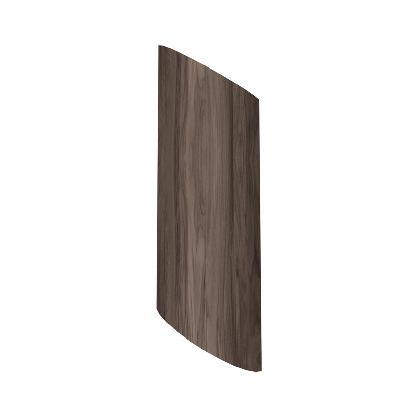 Clean Manufactured Wood LED Flush Mounted Sconce, American Walnut