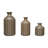Sebring Round Embossed Stoneware Vases with Matte Finish and Reactive Glaze