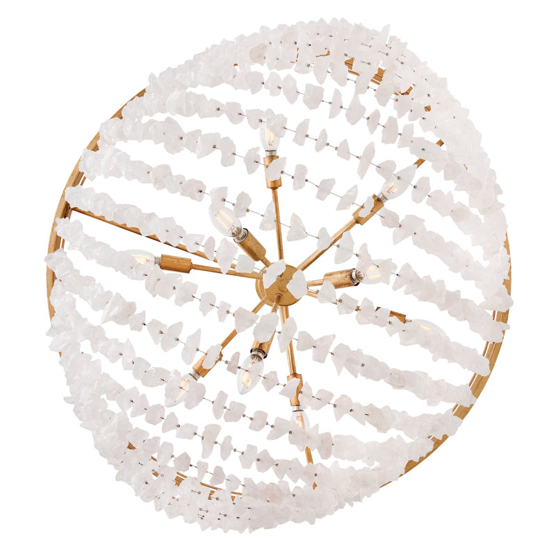 Myra Chandelier, 42.5" H x 35" W x 35" D, 9 Lights