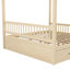 Wooden Canopy Bed With Storage Drawers-21465289-21465291