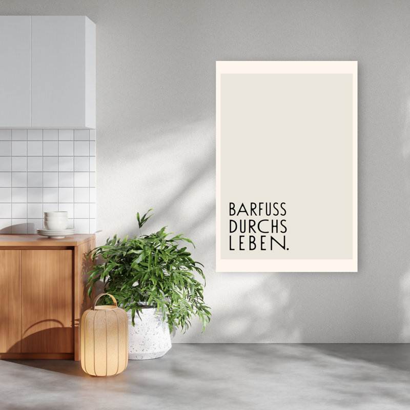 Impression d'art moderne minimaliste Barfussdurchsleben, H 60 po x l 40 po
