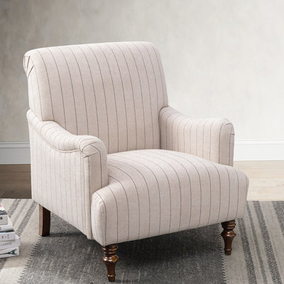 Fauteuil en polyester naturel avec 4 pieds
