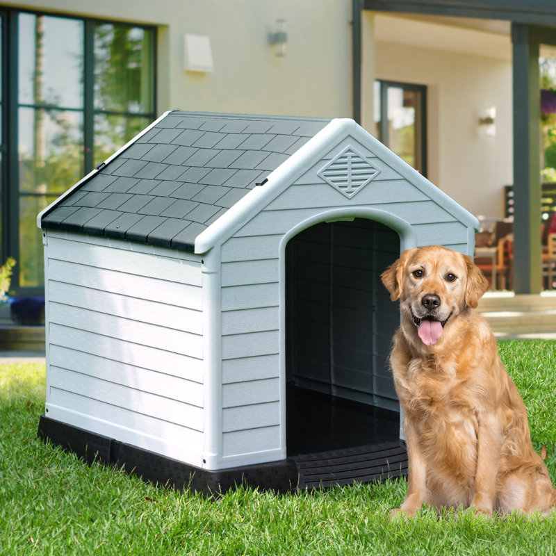 Niche pour chien Shelia, Gris / blanc / noir, H 38,8 po x l 38 po x P 41,3 po