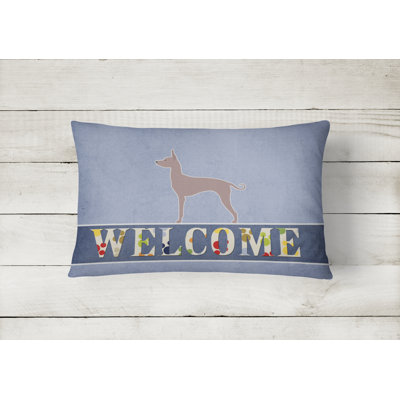 Dogo Argentino Welcome Lumbar Pillow