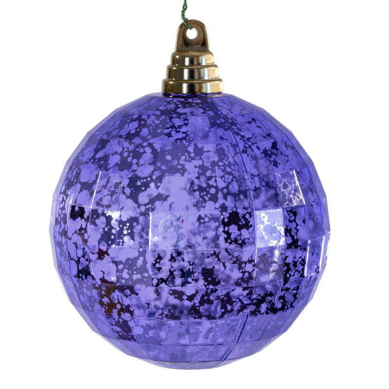 The Holiday Aisle® 4.75" Mirror Mercury Ornament. It includes 4 pieces per bag., Lavender
