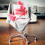 Grande esquisse de fleur rouge sur fond blanc - coussin à imprimé floral-30743900-30743904
