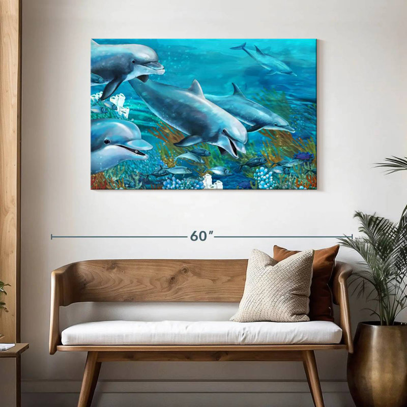 Dolphin Adventure, 30" H x 45" W