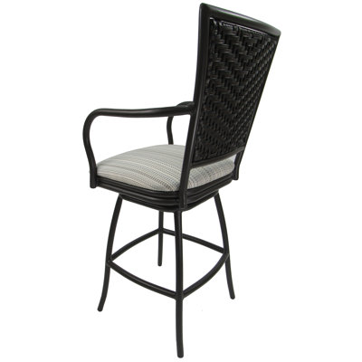 Cutlip Metal Outdoor 35'' Extra Tall Stool with Cushion