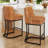 Donicia 26'' H Upholstered Metal Counter Stools-1191594008-1194021119