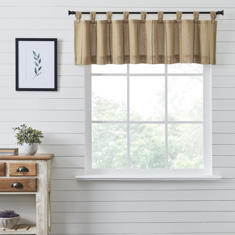 Cumberledge Stitched Burlap Tailored Window Valance