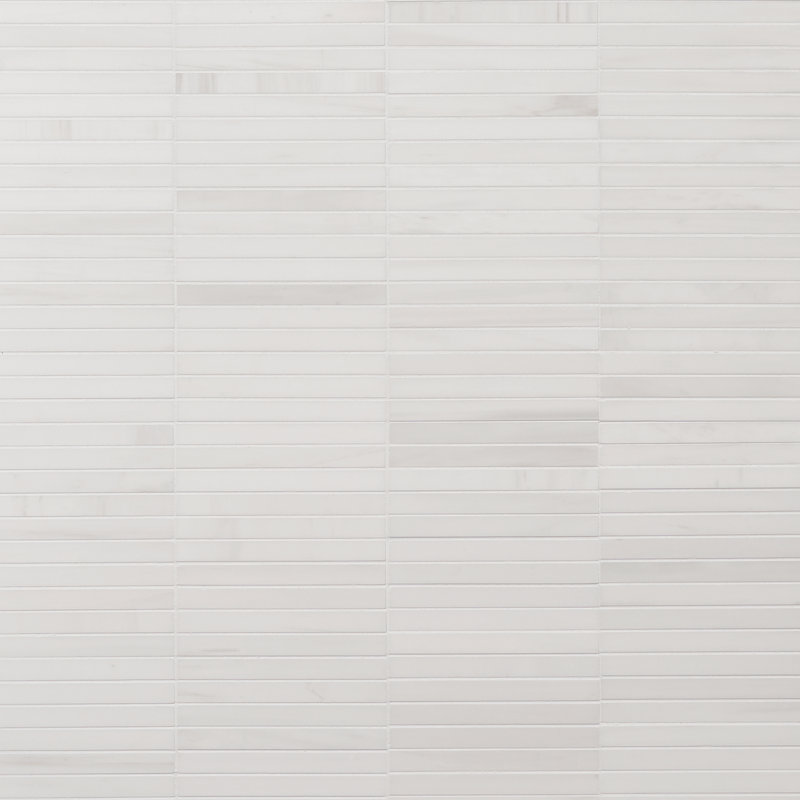 Bianco Dolomite 12 po X 12 po Carrelage mosaïque en marbre poli pour plancher et mur (1 pied carré / chaque)