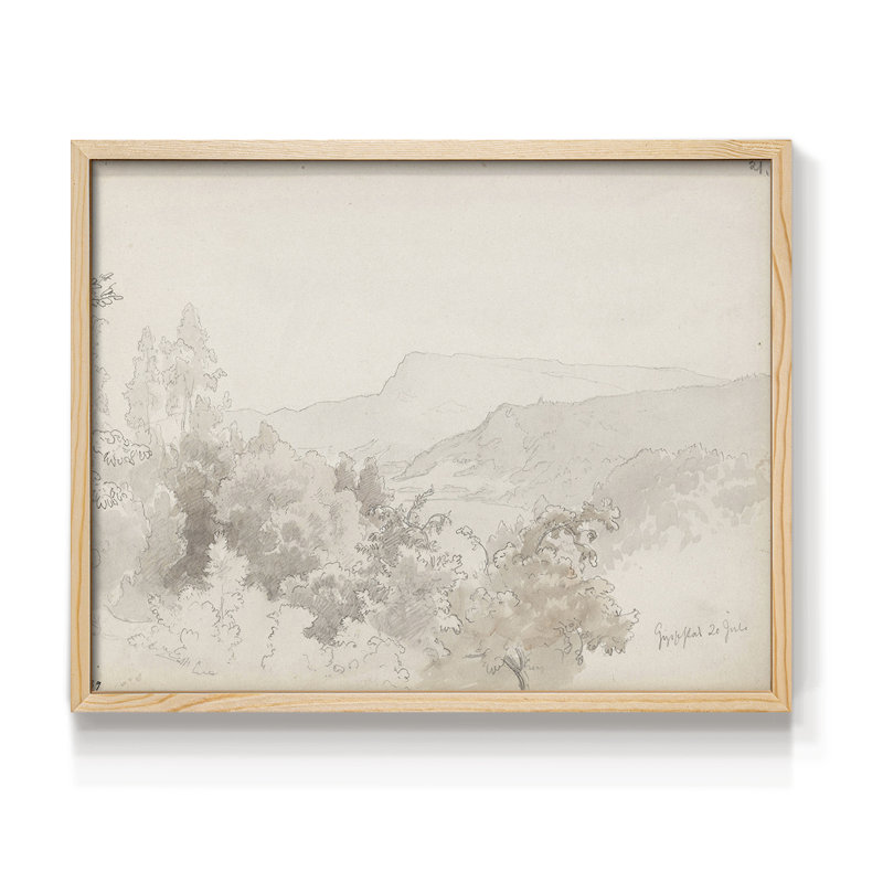 Croquis rétro - XXXII - Reproduction encadrée - Restickable, H 16 po x l 20 po, Naturel