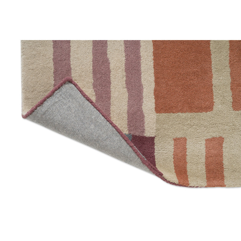 Monolith Handmade Wool Geometric Area Rug, Cinnabar;Amber, Rectangle 5'7 x 7'10