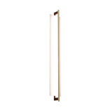 Merus 40 Vanity Sconce - Brushed Brass, Walnut Finish - 2700K - Warm White - 120V AC - White Shade - 39.3