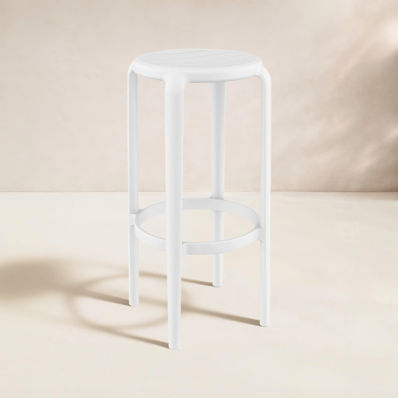 Tabouret de bar Awan, Blanc, Très grand (siège d'une hauteur de 29,75 po)