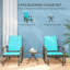 Ensemble de chaises coulissantes (brun, bleu)