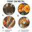 «Country Harvest Glow Assorted Bouquets II», reproduction d'art en métal orange traditionnel-496655899