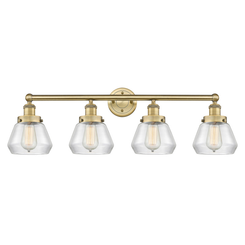 Rivka 4 - Light Dimmable Vanity Light, Clear, Brushed Brass
