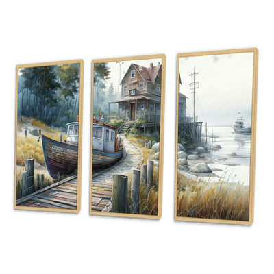 " Charming Boat House II " 3 - Pieces
