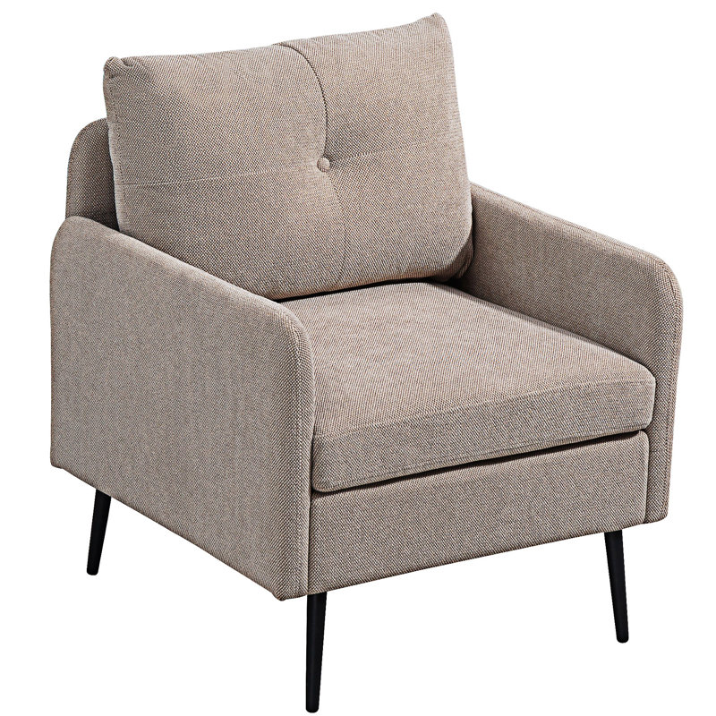 Fauteuil d'appoint rembourré, Café