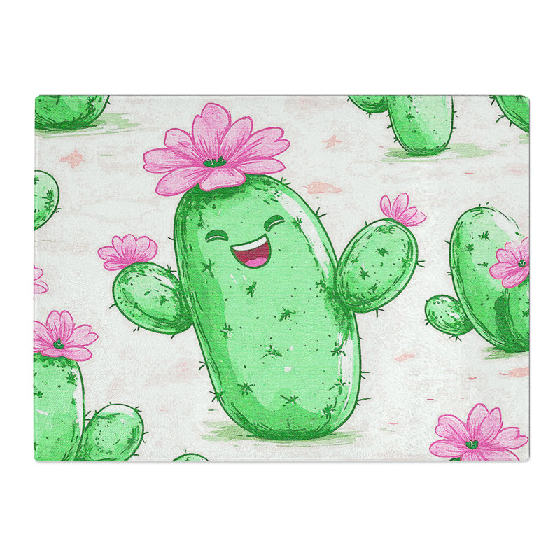 Cactus Art Vol.4  Glass Chopping Board