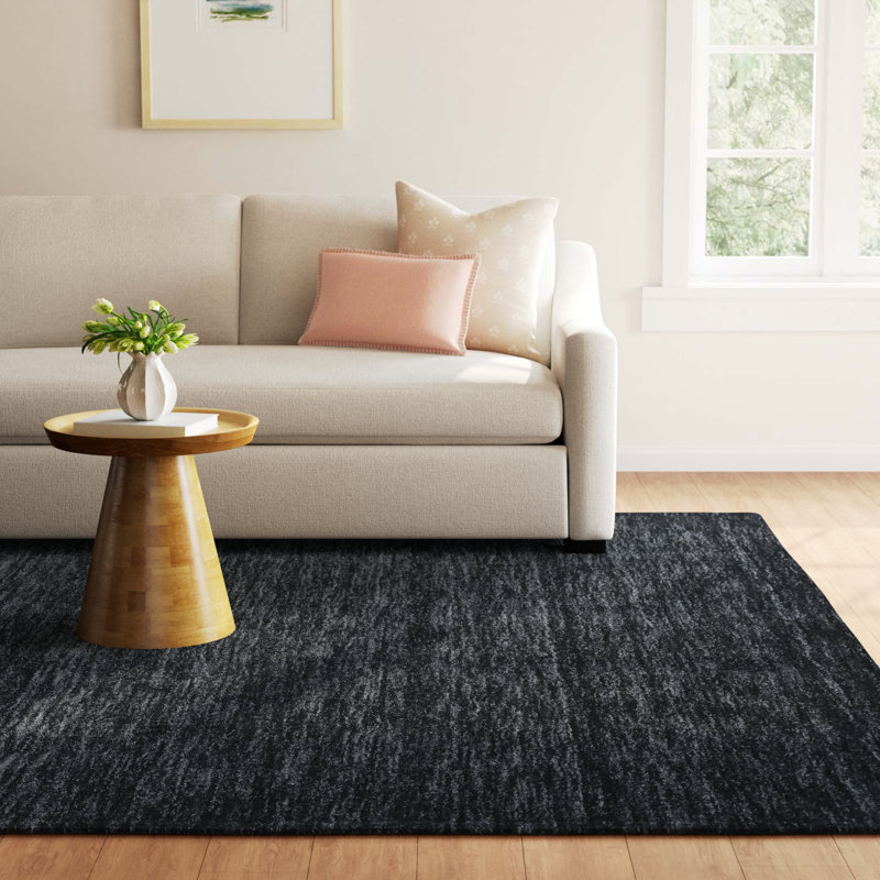 Kaden Performance Wool Indoor Rug, Rectangle 9'6" x 13'6", Black