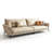 Khaki Genuine Leather Modular Sofa