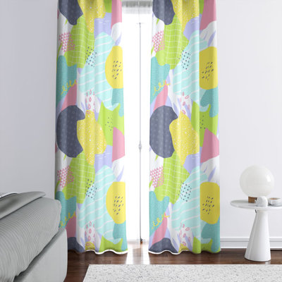 Panneaux de rideaux semi-transparents abstraits