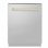 ZLINE Autograph 24 in. Tallac 3rd Rack Dishwasher Auto Door Open, 51dBa, Steel Panel, Gold Handle