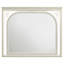 Miroir de commode Ory, éclairage à DEL tactile, bois blanc perle, 36 po