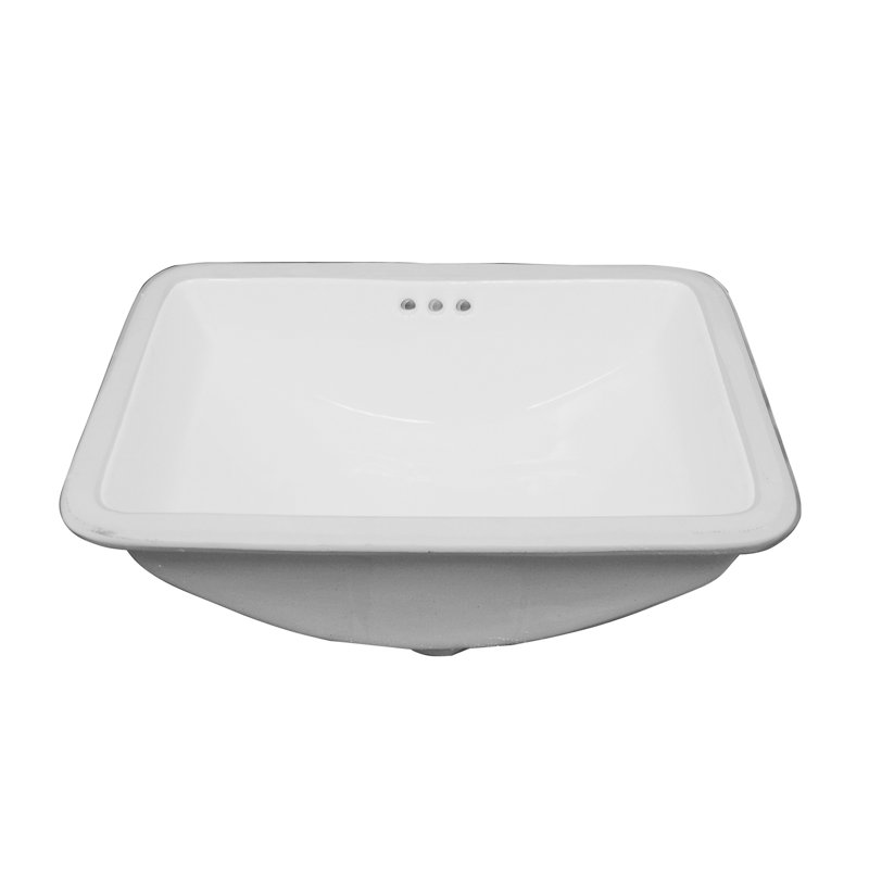 Barclay 14.75'' Vitreous China Rectangular Bathroom Sink with Overflow