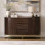 Buffet en bois massif moderne Seneca avec portes à ouverture par pression, façades de tiroirs Live Edge et rangement spacieux-415606752