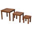Ensemble de 3 tables gigognes d'extérieur avec structure en bois d'acacia et design multifonctionnel Outsunny