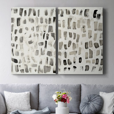 ABSTRACT Series DLXV - Toile tendue avec châssis de qualité supérieure - Prêt à être accroché