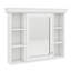 Armoire de rangement murale 35 po x 28 po avec porte miroir et 6 étagères ouvertes-792734194