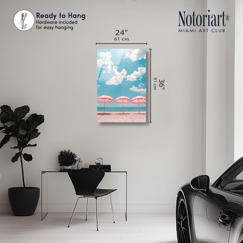 Impression sur toile Seaside Stripes par Notoriart, prête à être accrochée, H 36 po x l 24 po