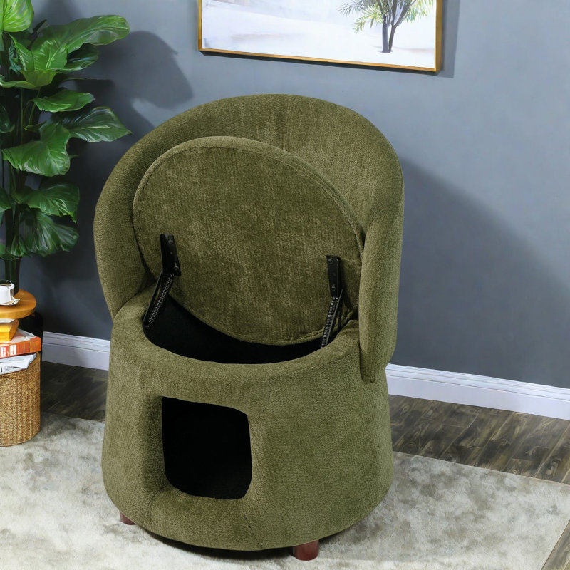 Chaises d'appoint avec rangement pour animaux de compagnie, maison compacte moderne en bois d'acacia