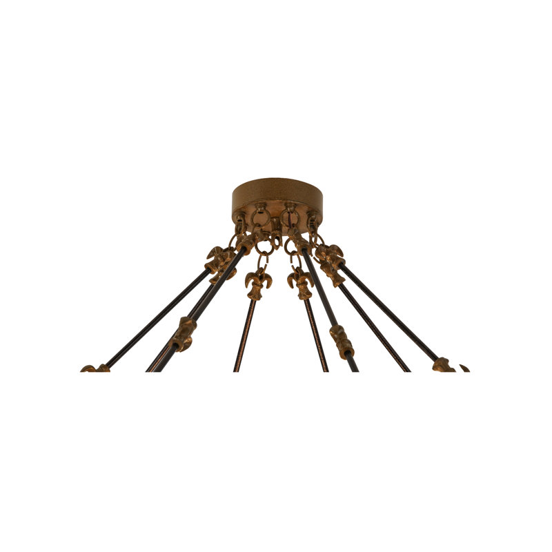 Fleur-de-lis 8 - Light Semi Flush Mount