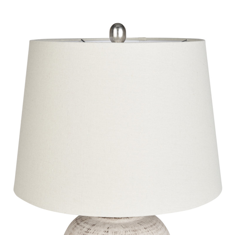 Brejon Ceramic Table Lamp, Beige, Ivory